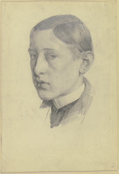 Kopf eines jungen Mannes a Fritz Boehle