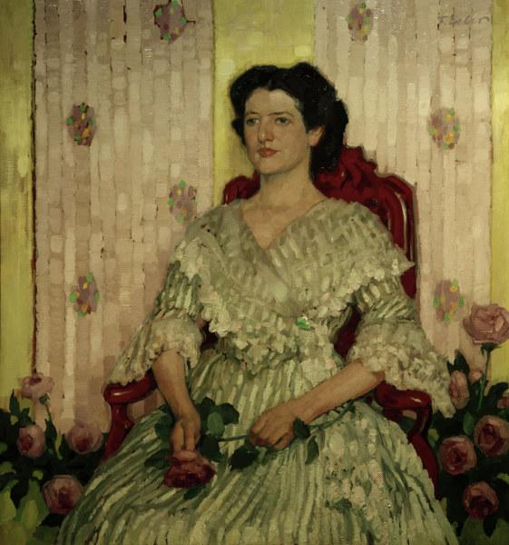 Dame mit Rosen, 1909. a  Fritz Erler