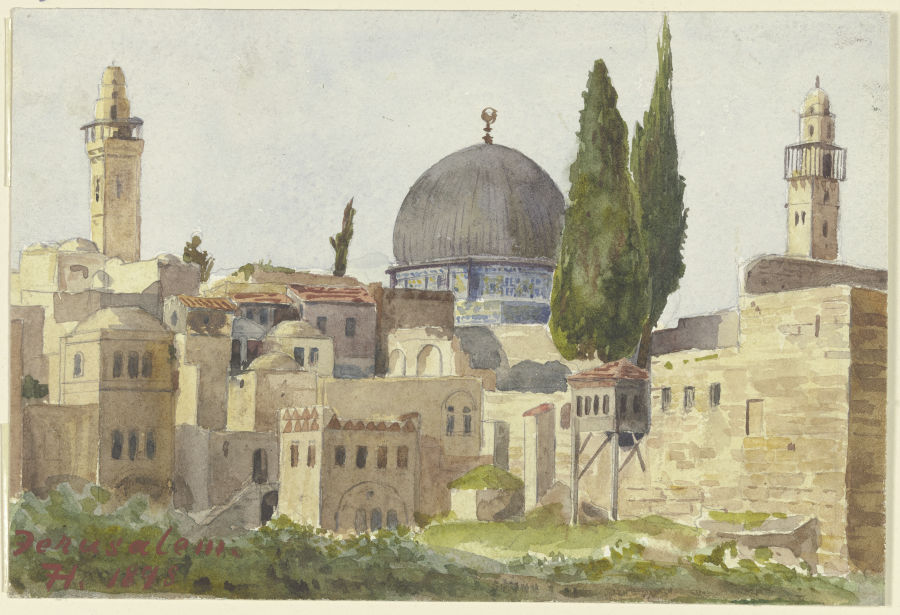 Teilansicht von Jerusalem, Blick auf die Omar-Moschee a Fritz Hauck