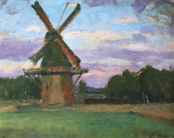 Mill at Worpswede a Fritz Overbeck