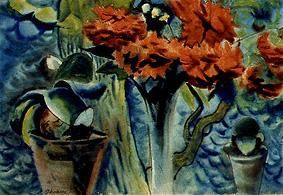 Quiet life with flowers a Fritz Stuckenberg