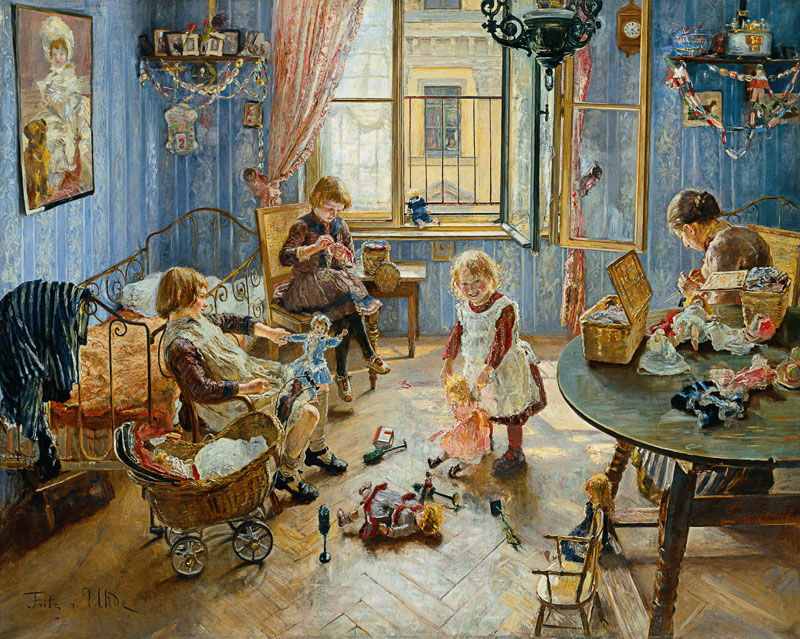 The Nursery a Fritz von Uhde