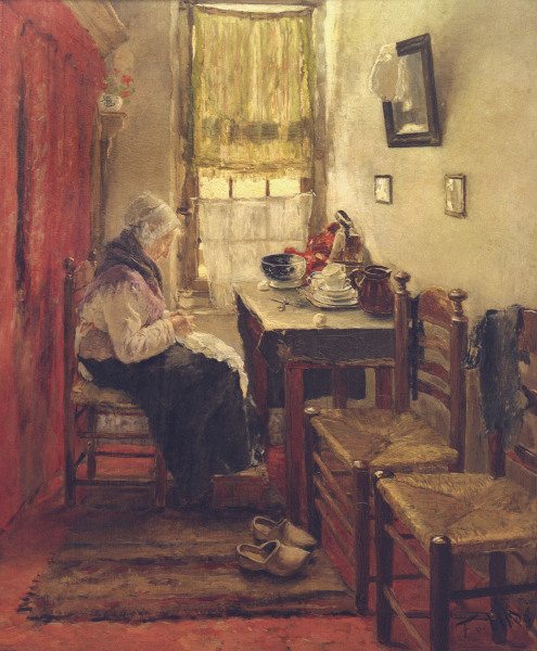 F.v.Uhde / Old People s Home / 1882 a Fritz von Uhde