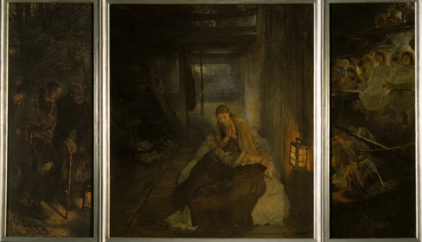Holy Night / Triptych by Uhde / 1888/89 a Fritz von Uhde