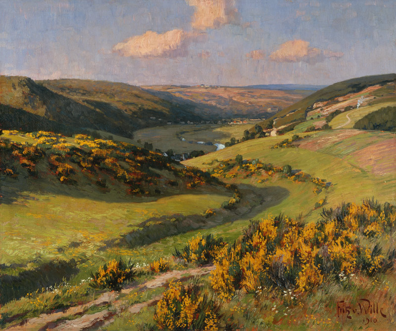 In the valley of Schleiden, Eifel a Fritz von Wille