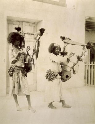 Nubian Musicians (sepia photo) a G. Lekegian