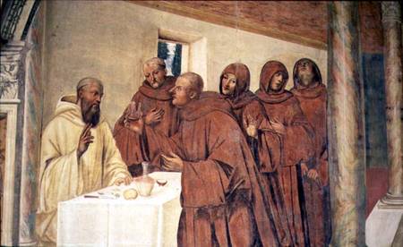 Taking Communion, from the Life of St. Benedict a G. Signorelli