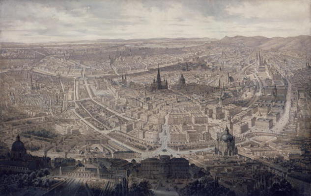 View of Vienna, c.1860 (w/c on paper) a G. Veitto