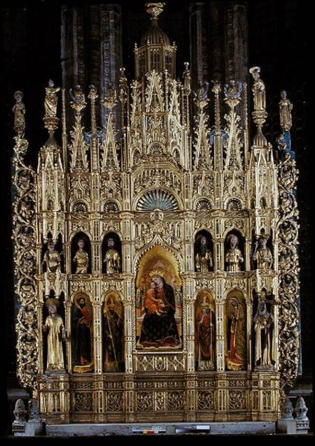Polyptych of the Virgin and Child and various saints a G. Vivarini