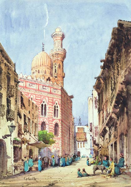 A Cairo Street Scene a Gabriel Carelli