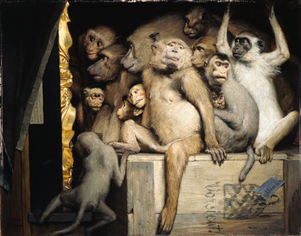 Monkeys as art critics a Gabriel von Max