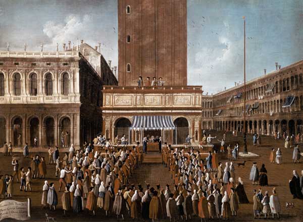 Public Lottery at the Loggetta, the Piazza San Marco, Venice a Gabriele Bella