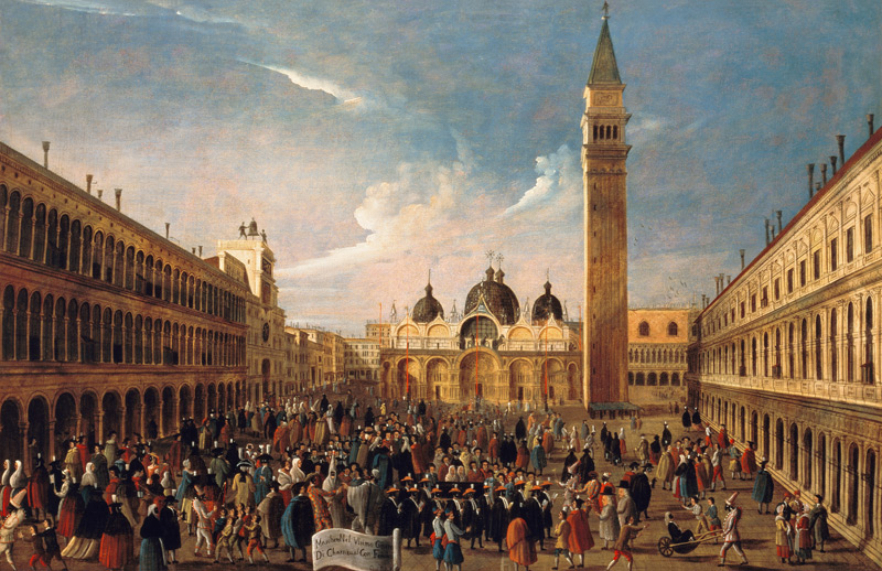 The Last Day of the Carnival, St. Mark's Square, Venice a Gabriele Bella