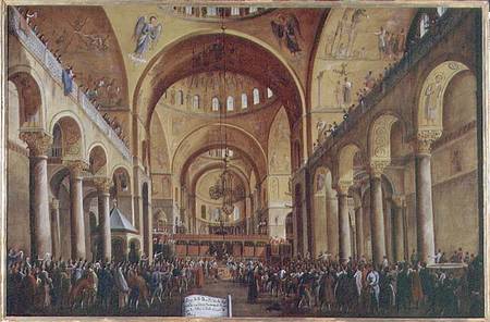 The Presentation of the New Doge to the People in the Basilica of San. Marco a Gabriele Bella