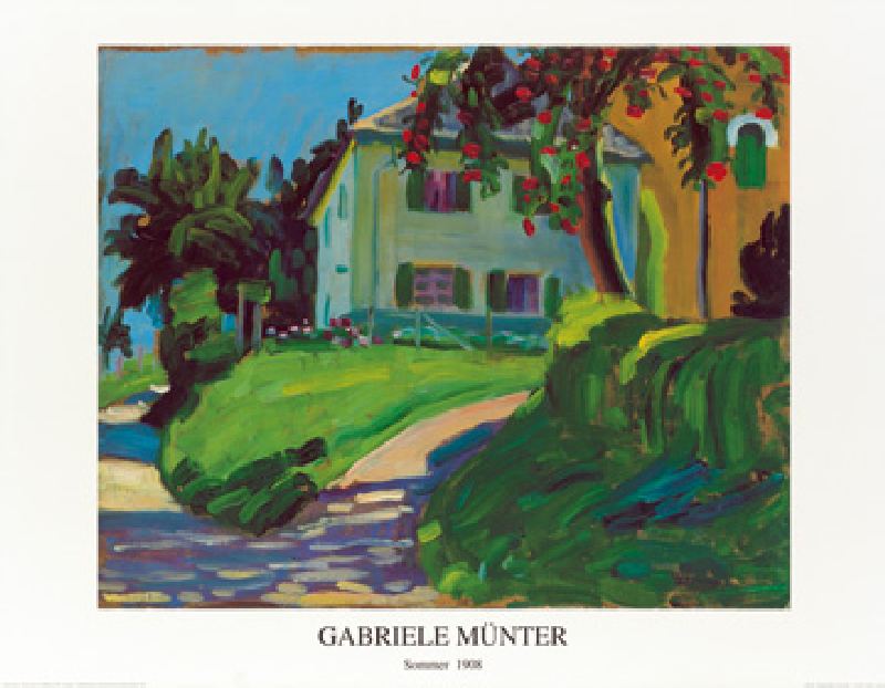 Sommer 1908 (Haus mit Apfelbaum) a Gabriele Münter