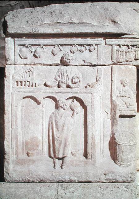 Relief depicting a wine merchant a Gallo-Roman