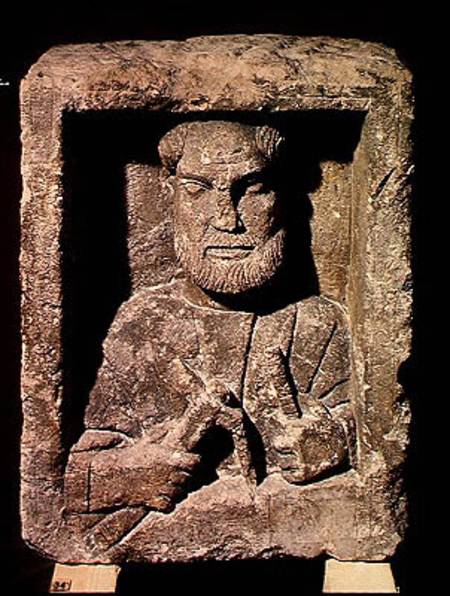 Stele depicting a cooper a Gallo-Roman