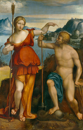 Poseidon and Athene a Garofalo