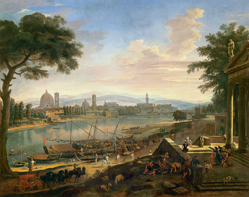 Ansicht von Florenz mit Pignone. a Gaspar Adriaens van Wittel