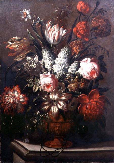 Still Life of Tulips, Peonies, Daffodils and Other Flowers a Gaspar Peeter d.J Verbruggen