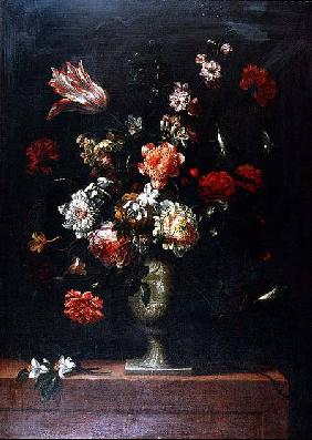 Still Life of Flowers in a Stone Vase
