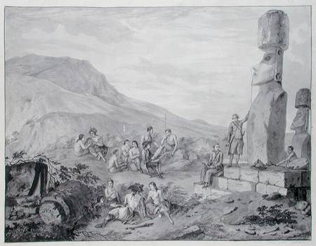 Islanders & Monuments of Easter Island a Gaspard Duche de Vancy
