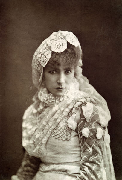 Sarah Bernhardt (1844-1923) in the role of Marion Delorme at the Porte Saint-Martin Theatre (b/w pho a Gaspard Felix Tournachon Nadar