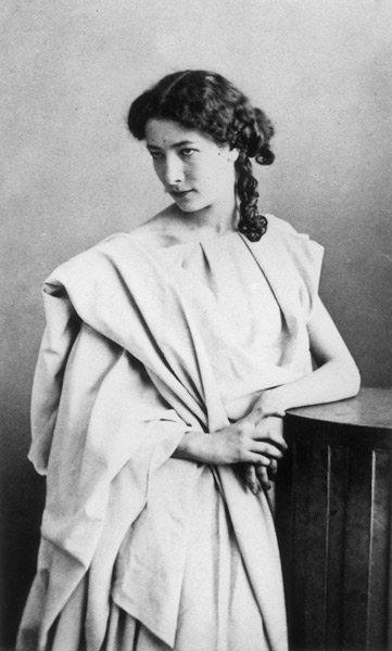 Sarah Bernhardt (1844-1923) in the role of Junie in ''Britannicus'' by Jean Racine (1639-99) c.1860  a Gaspard Felix Tournachon Nadar