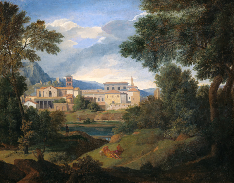 Italian landscape a Gaspard Poussin Dughet