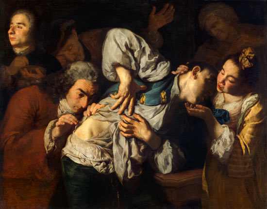 G.Traversi / Il ferito / Paint./ 1752 a Gaspare Traversi