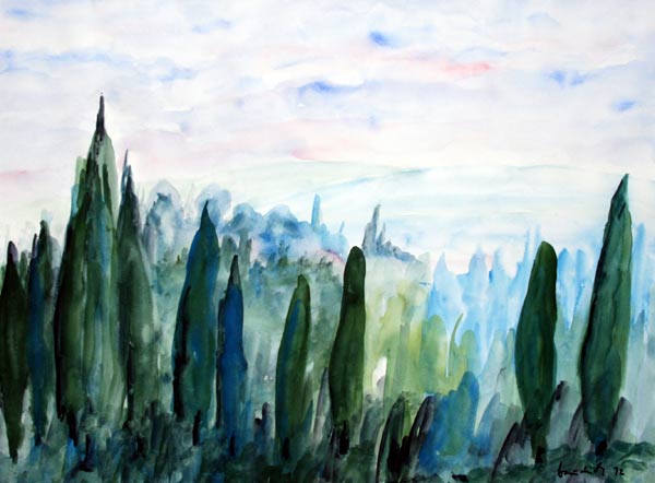 Landschaft in der Toscana a Hans-Jürgen Gaudeck