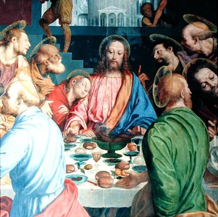 The Last Supper, detail of Christ a Gaudenzio G. de Vincio Ferrari