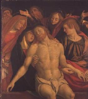 The Dead Christ with the Virgin and Saints