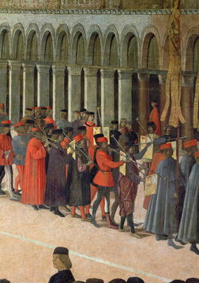Musicians, detail from the Procession of the Cross in St. Mark's Square, 1496 (oil on canvas) (detai a Gentile Bellini