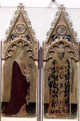 Two saints from the Quaratesi Polyptych: St. Mary Magdalen and St. Nicholas 1425 (tempera on panel) a Gentile da Fabriano