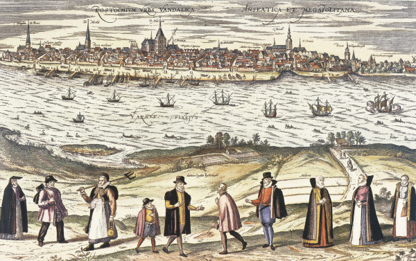 View of Rostock a Georg Braun