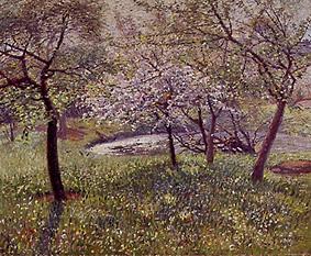 Blossoming fruit-trees a Georg Burmester