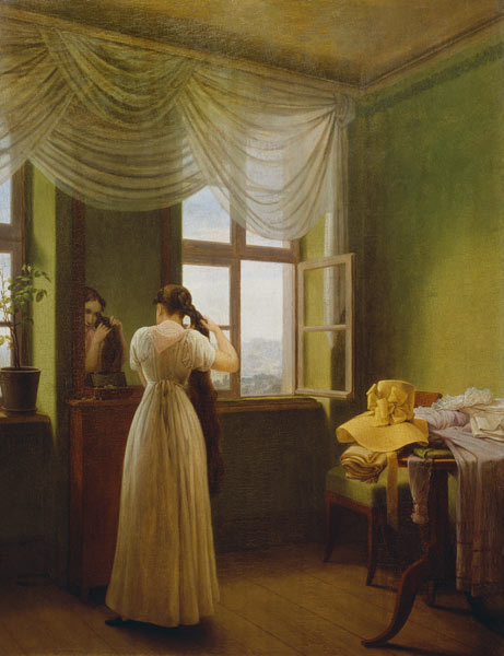 In front of the mirror a Georg Friedrich Kersting