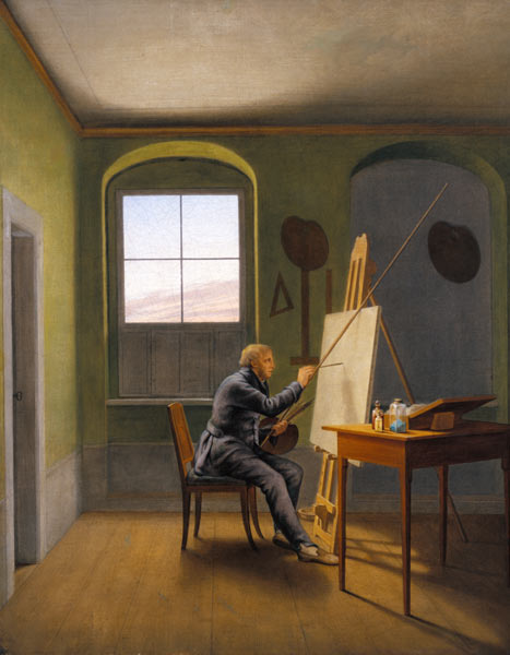 Caspar David Friedrich nell'atelier a Georg Friedrich Kersting