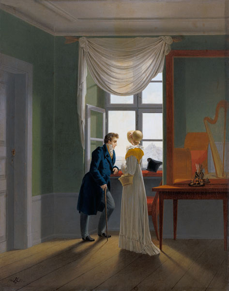 Couple at the window a Georg Friedrich Kersting