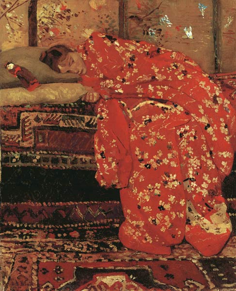 Girl in a Red Kimono a Georg Hendrik Breitner