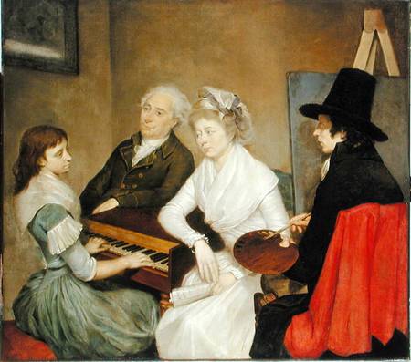 Self Portrait with Family a Georg Ludwig Eckhardt