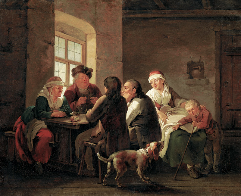 A Family Lunching in a Tavern a Georg Melchior Kraus