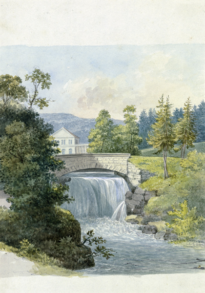 Wasserfall in Wilhelmstal bei Eisenach a Georg Melchior Kraus