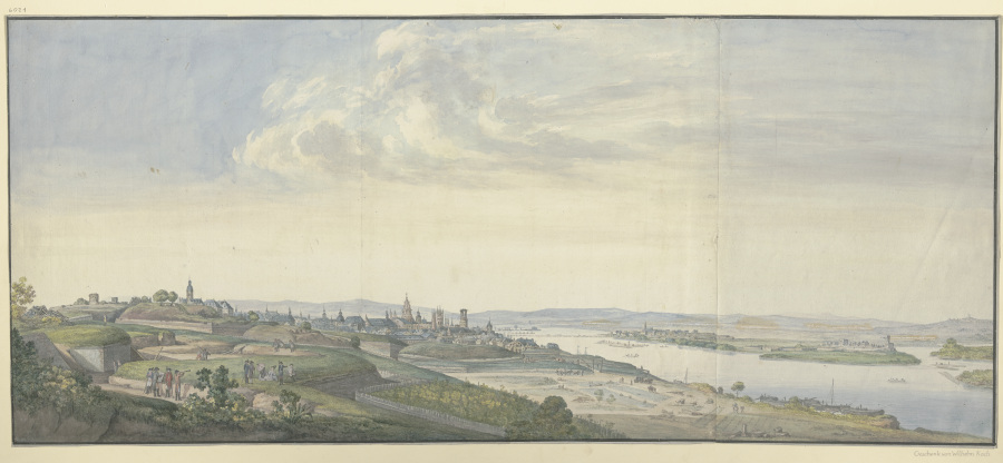 Ansicht von Mainz nach der Belagerung von 1793 a Georg Melchior Kraus