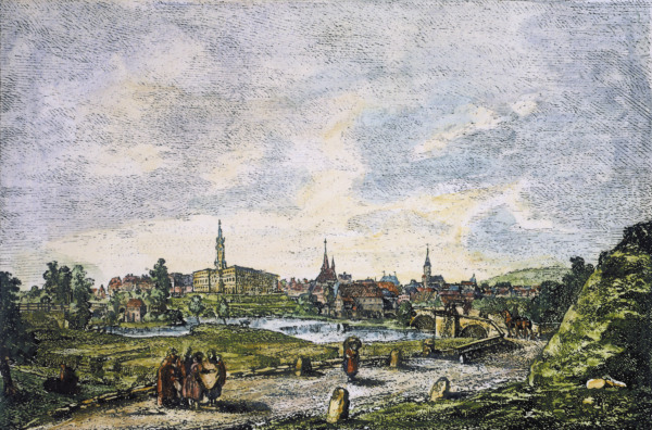 View of Weimar a Georg Melchior Kraus