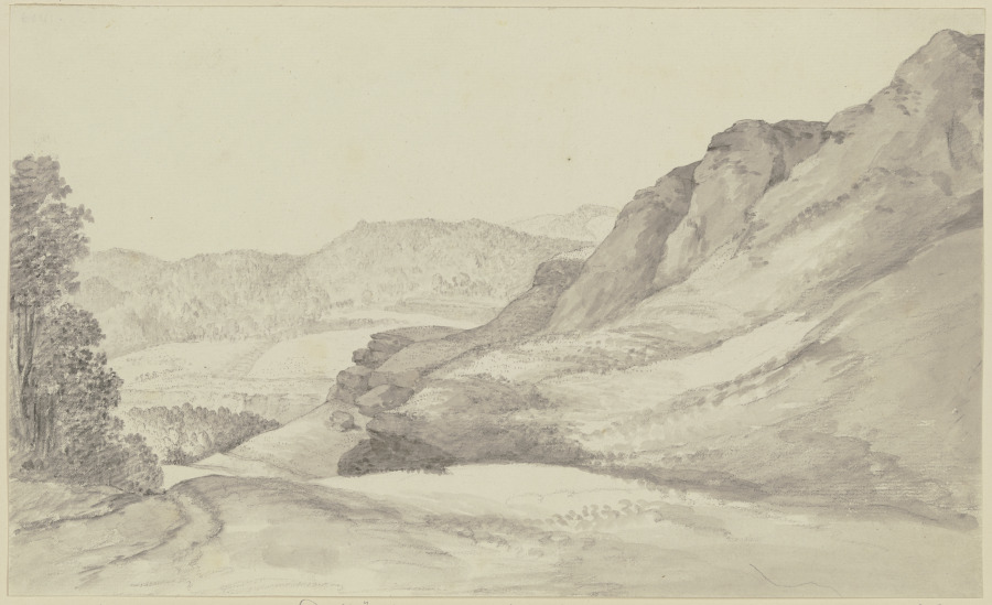 Blick in ein Tal in der Umgebung von Eisenach a Georg Melchior Kraus