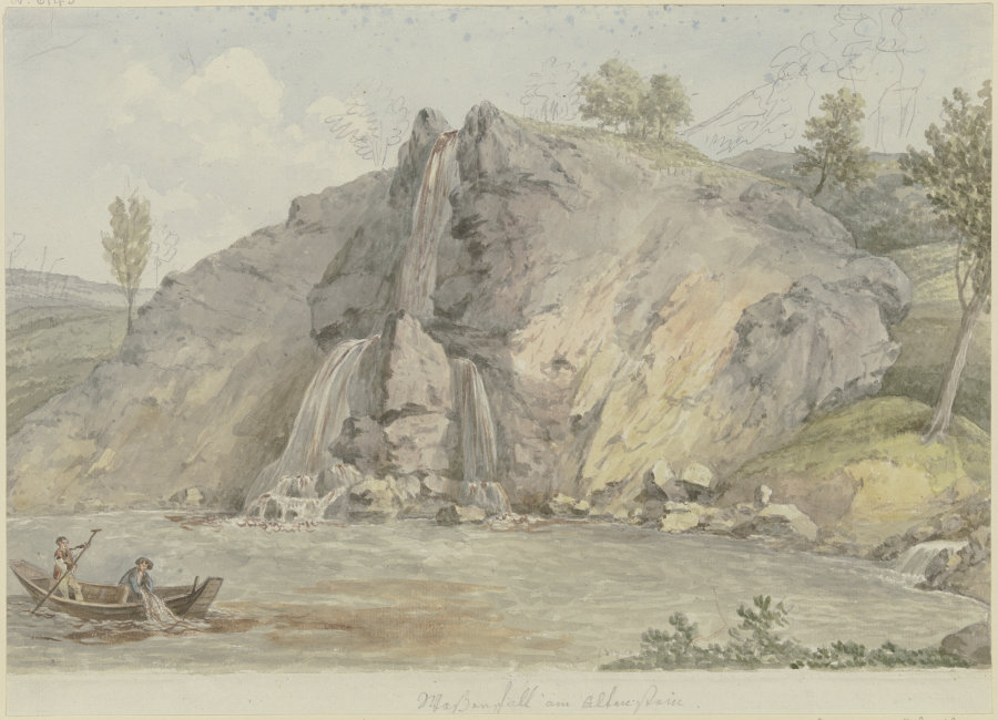 Der Wasserfall am Altenstein bei Meiningen a Georg Melchior Kraus