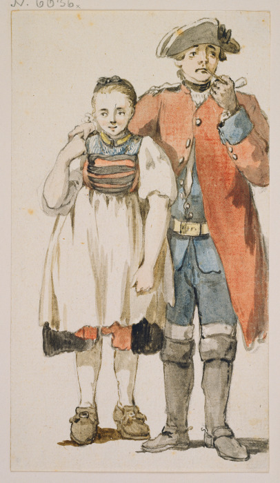 Soldier and girl a Georg Melchior Kraus