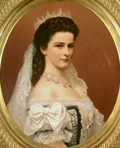 Empress Elizabeth of Bavaria (1837-98) in Hungarian costume a Georg Raab